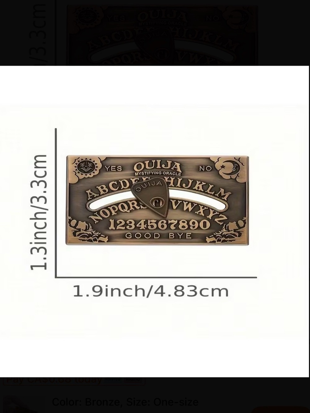 2️⃣Ouija Board & Moving Planchette Pin New - Picture 2 of 4